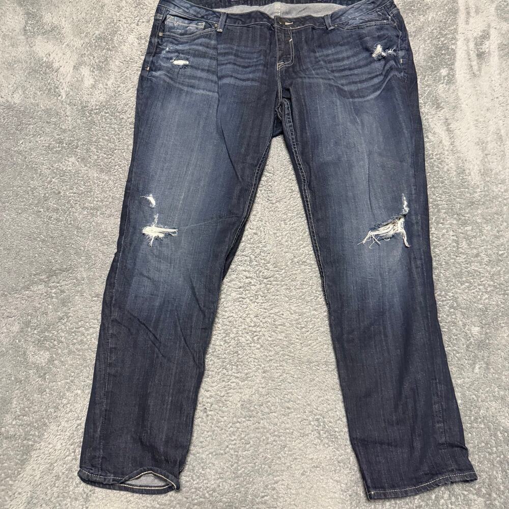 Vigoss Jeans Womens 22 (43x30) Boyfriend Roll up skinny Contrast Stitch Plus